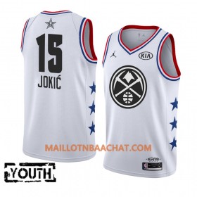 Maillot NBA Denver Nuggets Nikola Jokic 15 2019 All-Star Jordan Brand Blanc Swingman - Enfant